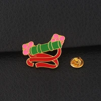 kamado nezuko anime badge kimetsu no yaiba cute hard enamel brooches pin backpack collar lapel jewelry friends birthday gifts