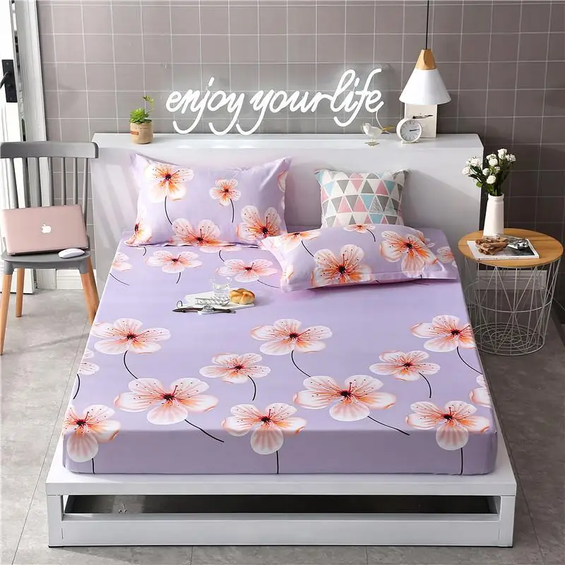 Простыня наматрасник с резиновой резинкой одиночная двойная полноразмерная