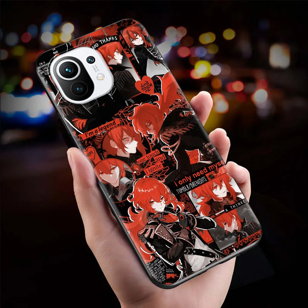 Caso For Xiaomi Poco X3 NFC M3 Pro M3 F3 Pocophone F1 11 Para for Mi Note 10 Pro Case For Mi Poco F3 X3 GT Genshin Impact Anime