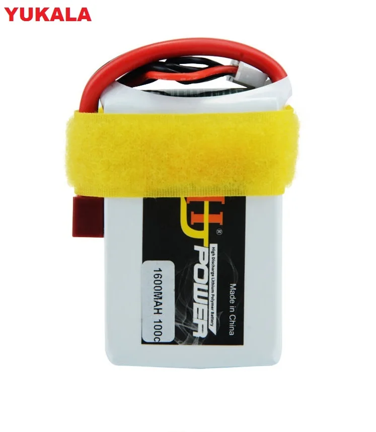 YUKALA RC lipo battery 11 1 В 14 8 в 1600 мАч 3s 4S 100C max 200C LiPo Battery для QAV250 H210 LS180 FPV Racing Quadcopter Car|Детали