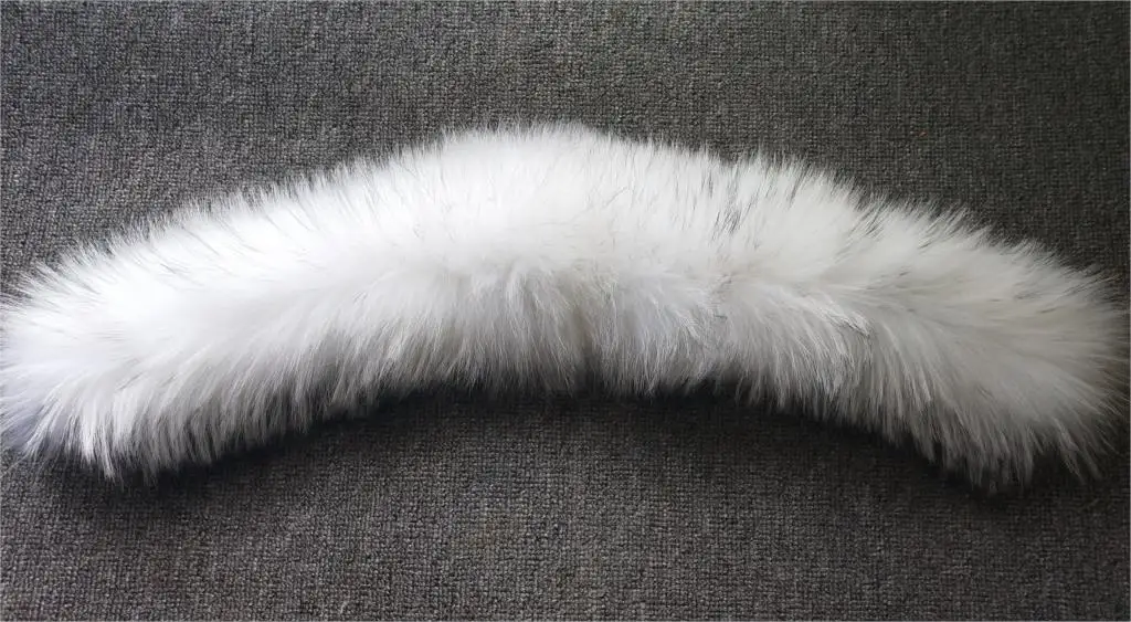 ZDFURS* натуральный меховой воротник для парки Роскошная Верхняя одежда натуральный теплый шарф женский большой мех енота Шарфы мужские куртки 75 см