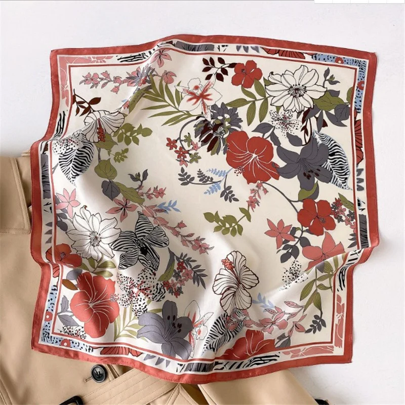 

New Business Wear Silk Scarf Decorative Silk Women's Variety Printed Scarf Small and Medium Square Scarf