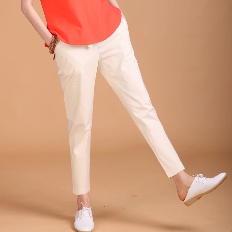 

Pants Women Comfortable Solid Ulzzang Streetwear All-match Simple Casual Summer New Korean Style Loose Thin Trousers Harajuku