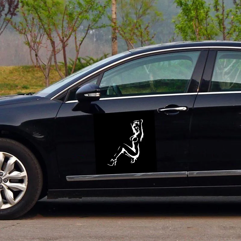 

Reflective Car Sticker Sexy Girl Silhouette Window Bumper Decals Cover Scratches For Motorcycle Audi A4 Accessories KK16*14cm