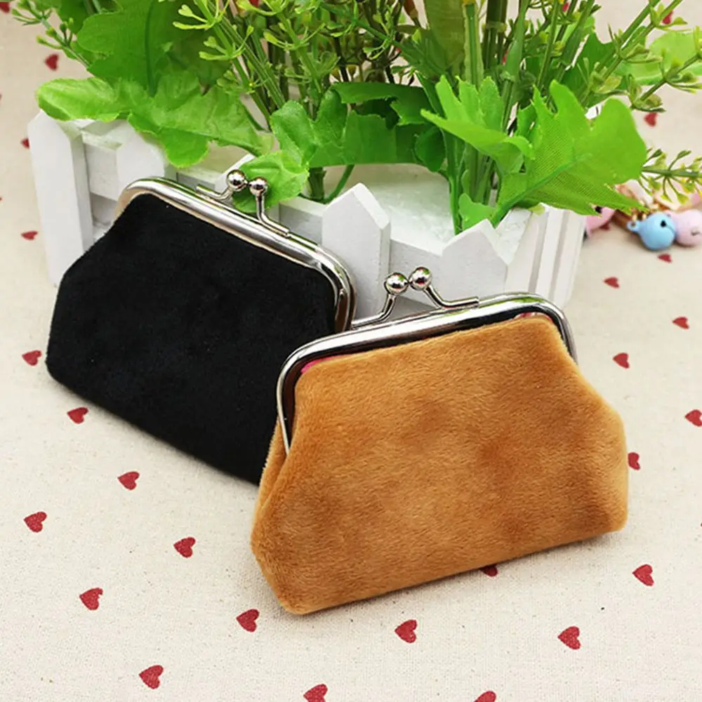 Новинка милый модный женский вельветовый маленький кошелек держатель для монет