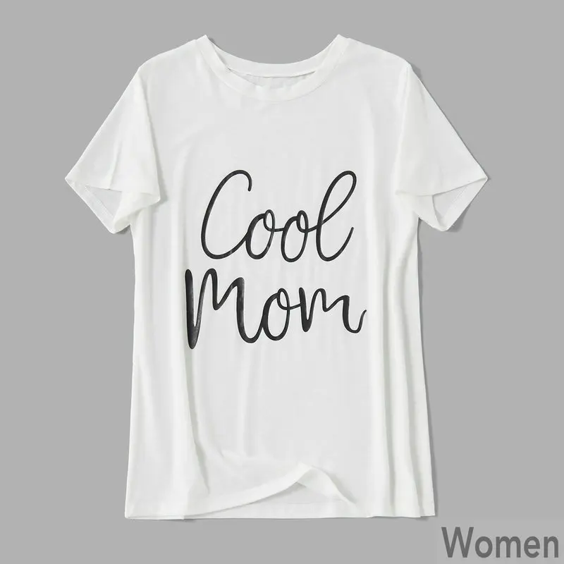 Платья одинаковые Семейные комплекты для мамы и дочки Одежда мальчиков футболка