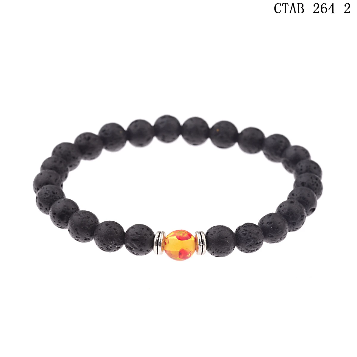 CARTER LISA очаровательный мужской браслет из лавы и бисера вулканический камень