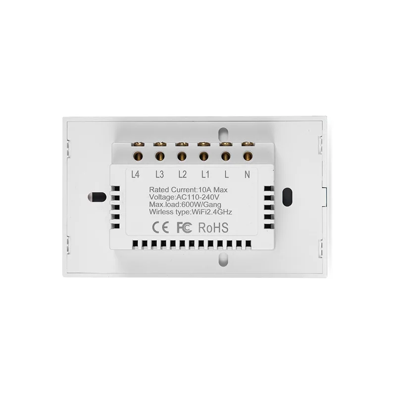 Американский стандарт голосовой смарт-переключатель Wi-Fi 120 сенсорный стеклянный