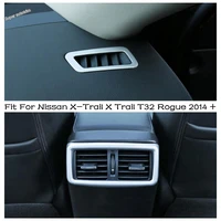 lapetus matte carbon fiber look interior fit for nissan x trail x trail t32 rogue 2014 2020 air ac outlet vent cover trim