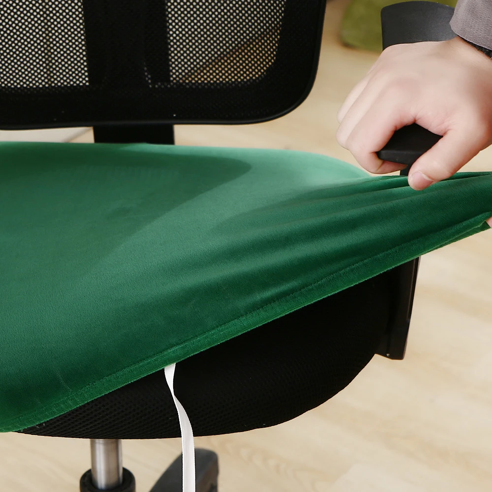 SearchI серебристая бархатная ткань супер мягкий чехол на стул роскошное офисное