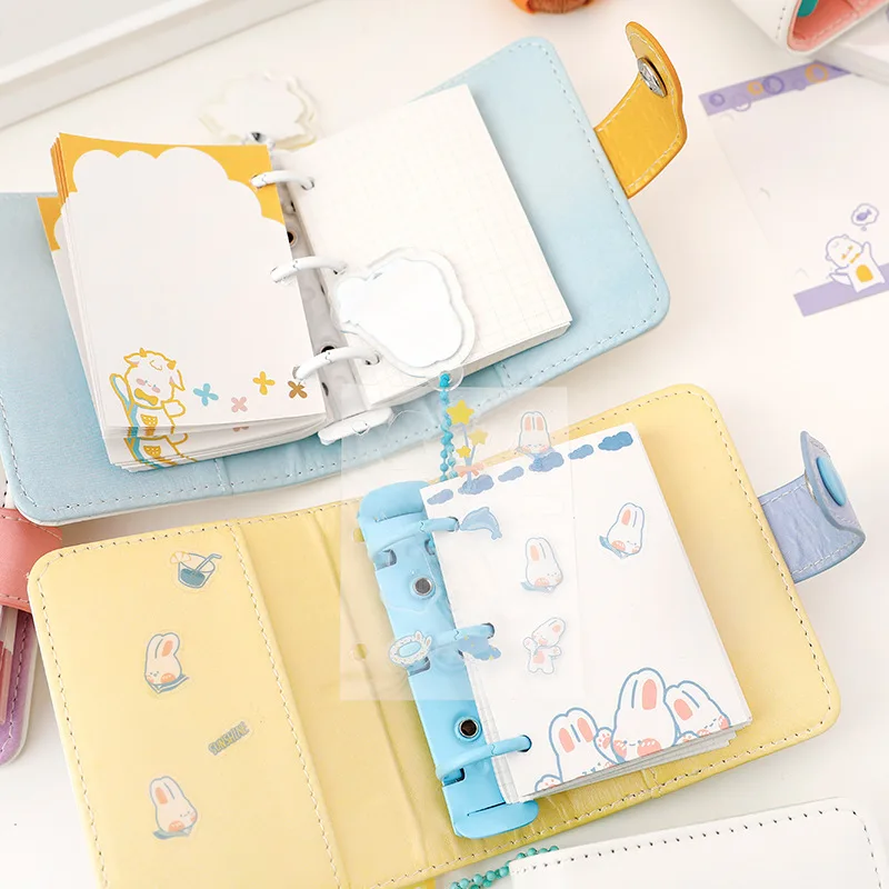

Pocket Notebook Portable Mini Journals Portable Note Books Hand Ledger Cute Leather Notepads Girl Cartoon Animals Travel Book