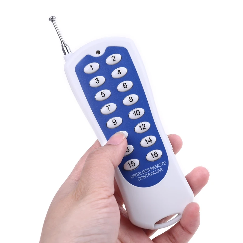 

DC12V 16CH RF Wireless Remote Control 16 Keys Wireless Transmitter for Electronic Door Window Switch Alarm E56B