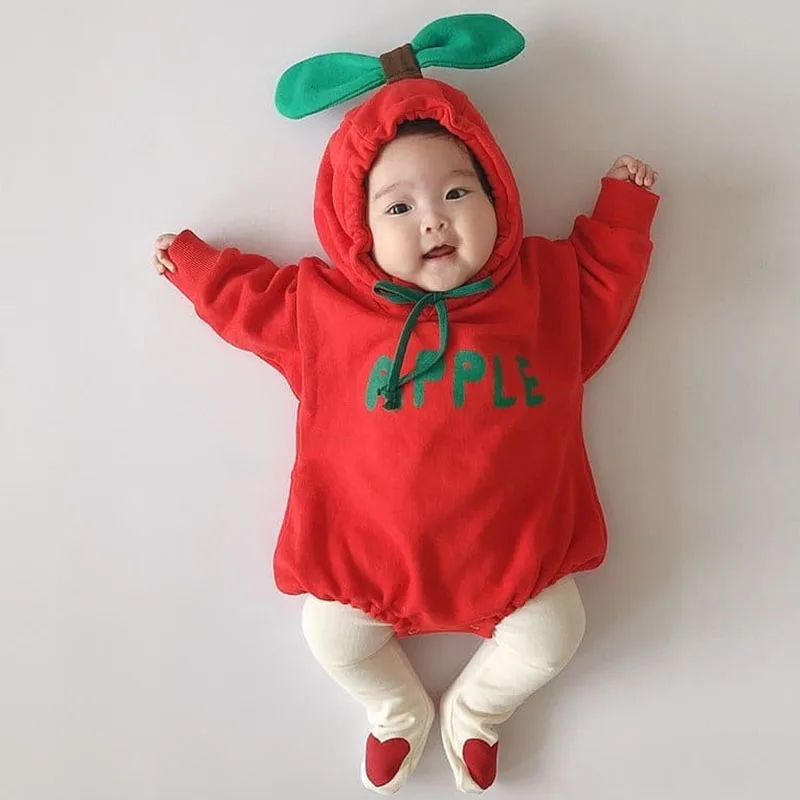 

Боди для малышей; Одежда для маленьких девочек; Милый комбинезон с капюшоном в Корейском стиле; Сезон весна-осень; Комбинезон для маленьких ...