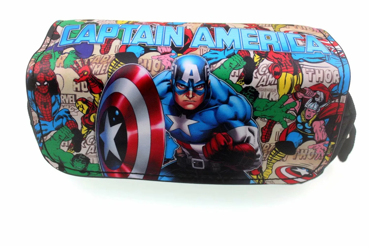 Сумка для косметики Marvel Captain America Deadpool Spider Man из искусственной кожи + Холщовая