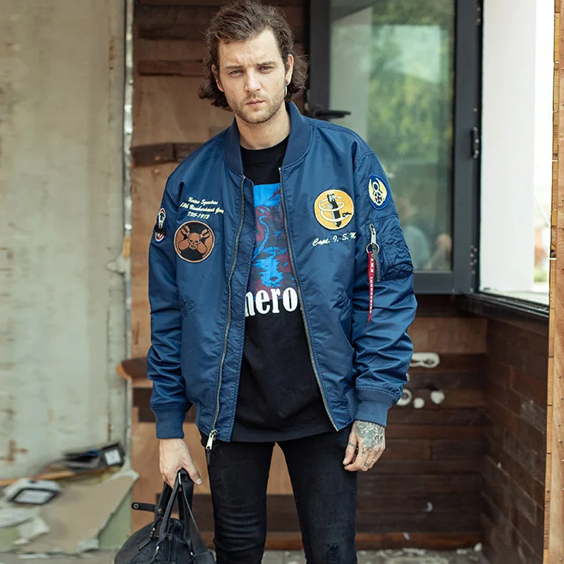 Куртка мужская Летающая тонкая одежда ВВС свободная Студенческая бейсбольная