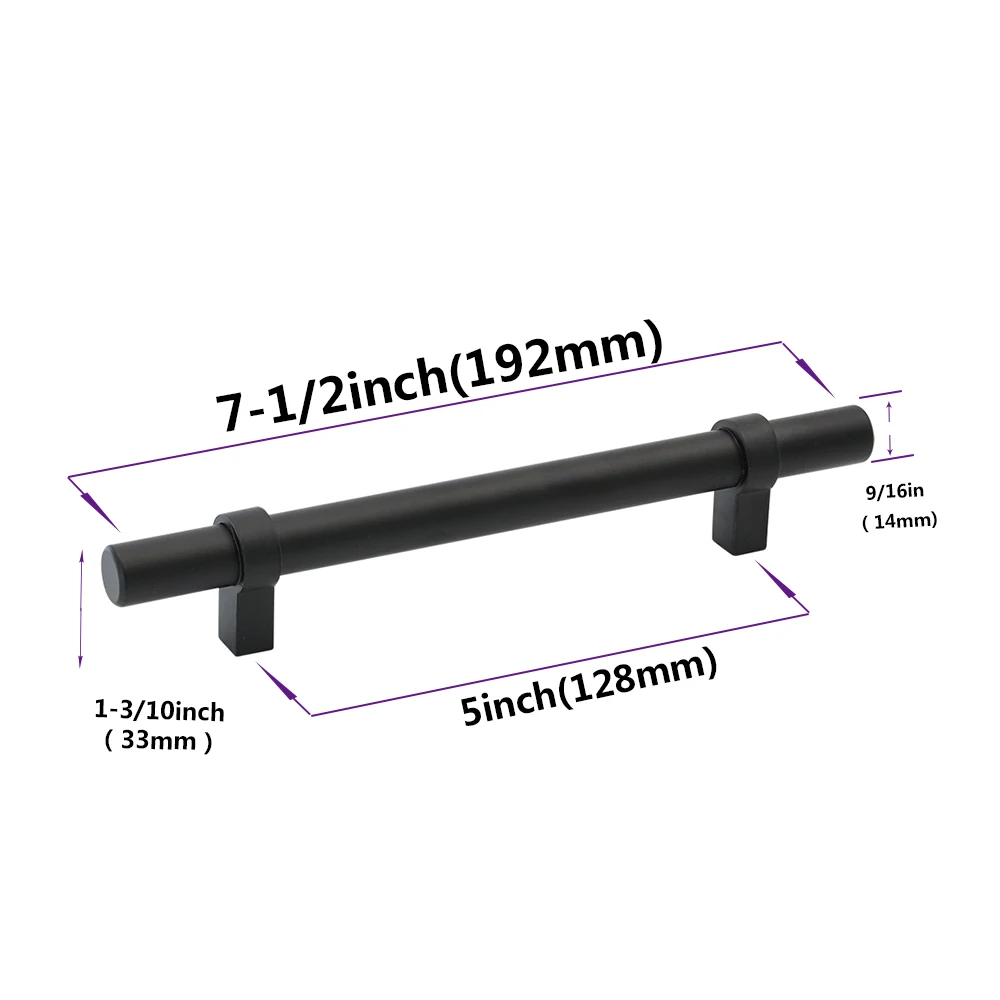 Hole Centers 128mm Черные ручки для кухонного шкафа, современные ручки для ящиков, 1 упаковка, ручки для ящика, ручки для шкафа - Цвет: Hole Centers 128mm