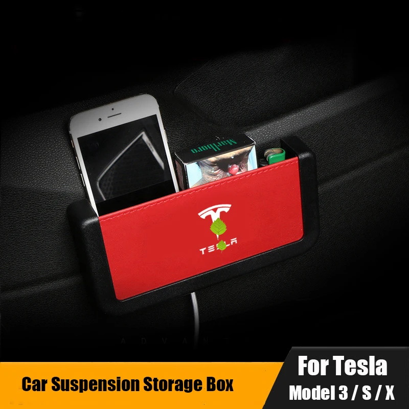 

Автомобильные аксессуары для Tesla Model 3 X S Y, автомобильный ящик для хранения, органайзер, контейнеры, подвесная коробка для сигарет и телефона,...