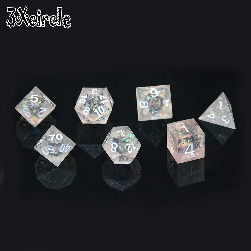 Высшее качество ручная работа красочные острые края и красивые игральные кости