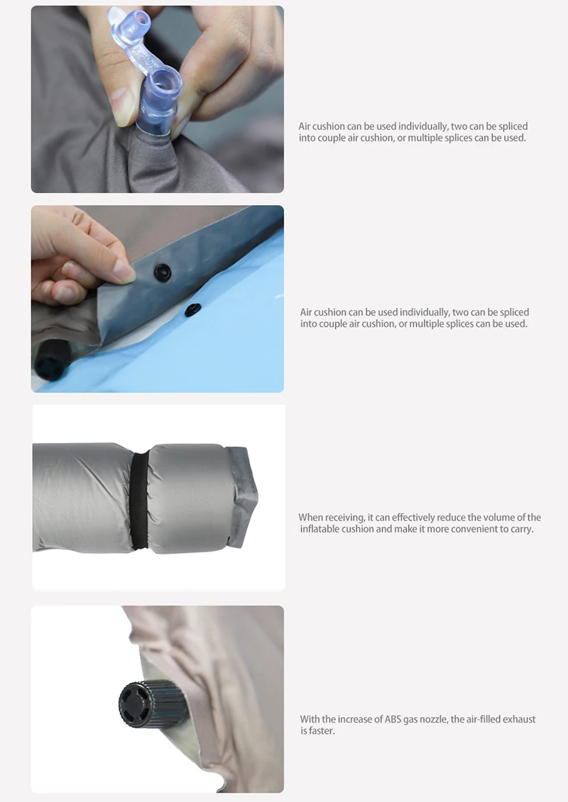 

Inflatable Cushion Moistureproof Air Camping Mats Outdoor Hiking Picnic Tent Plaid Pad Home Rest Sleeping Bag Mattress