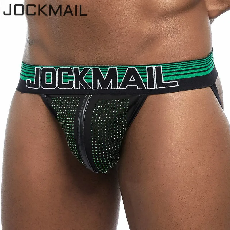 Мужское нижнее белье JOCKMAIL блестящее с алмазным рисунком стринги для геев белье| |