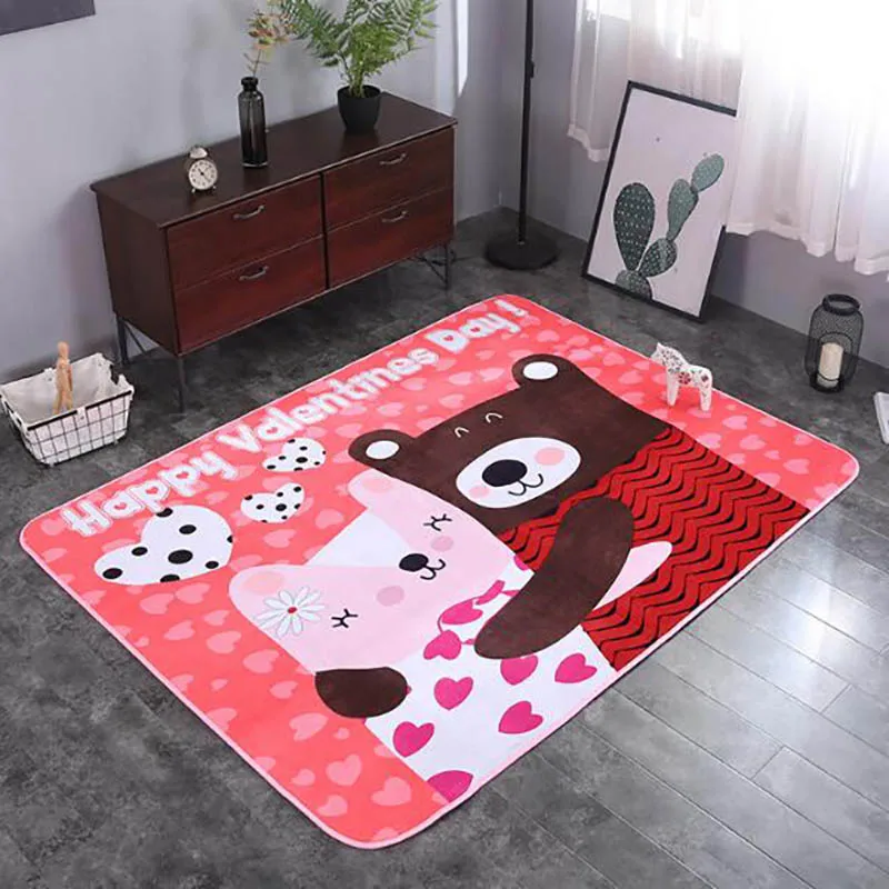 BXX022R Детский игровой коврик для малышей, детский коврик для ползания, ковер с рисунком животных, детский коврик с бархатистой поверхностью, Нескользящие аксессуары для комнаты BXX022 - Цвет: BXX022R
