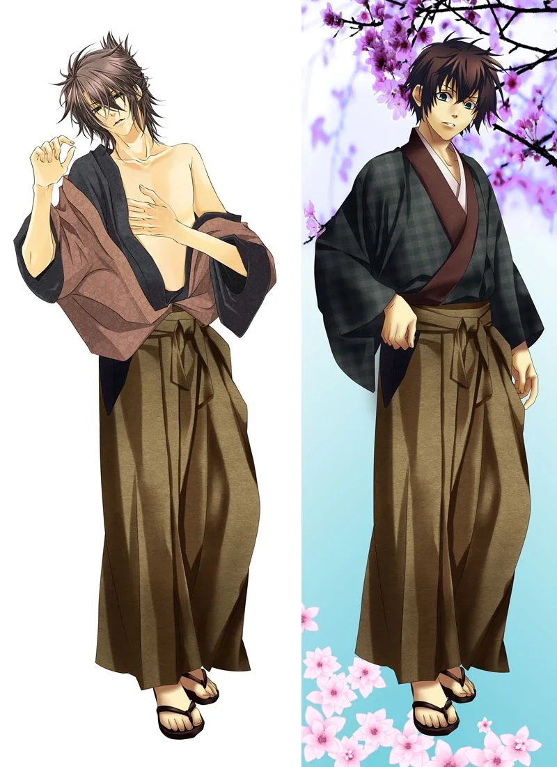 

Coscase Аниме Dakimakura обнимающая наволочка с персонажами Hakuouki красивый мальчик Okita Souji Dakimakura наволочка
