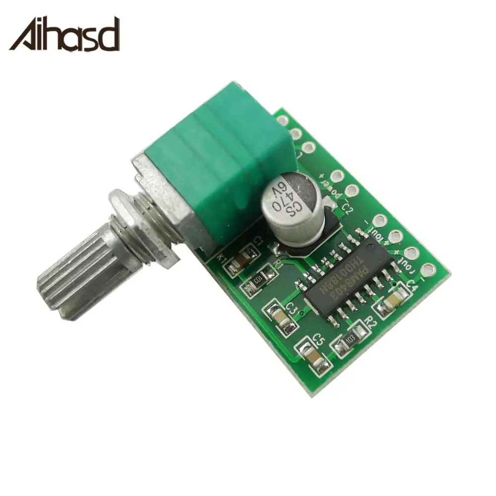 Плата цифрового усилителя мощности 5 В 2 канала 3 Вт 1 шт.|audio amplifier board|volume controlcontrol