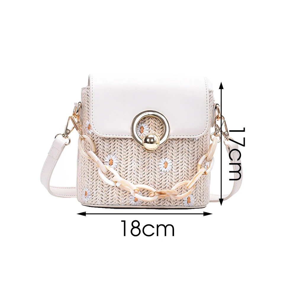 

Casual Straw Women Bucket Bags High Quality Rattan Bags Beach Lady Travel Purses and Handbags Female Solid Shoulder Bag Bolsa