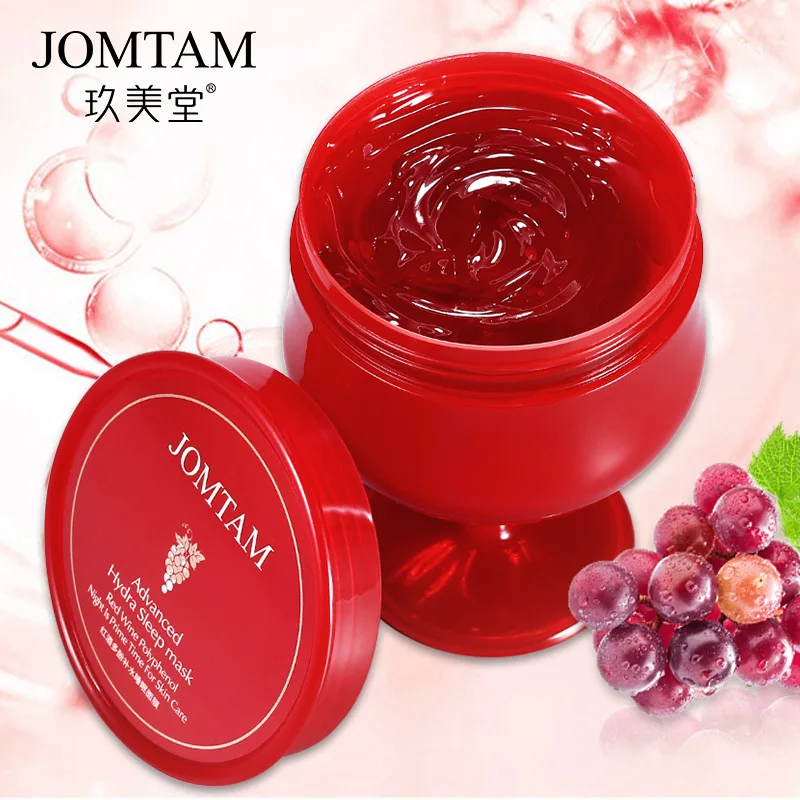 

JOMTAM red wine Sleeping Face Mask Essence Anti Age Sleeping Mask Skin Care Moisturizing Whitening Hydrating Night Masks Cream