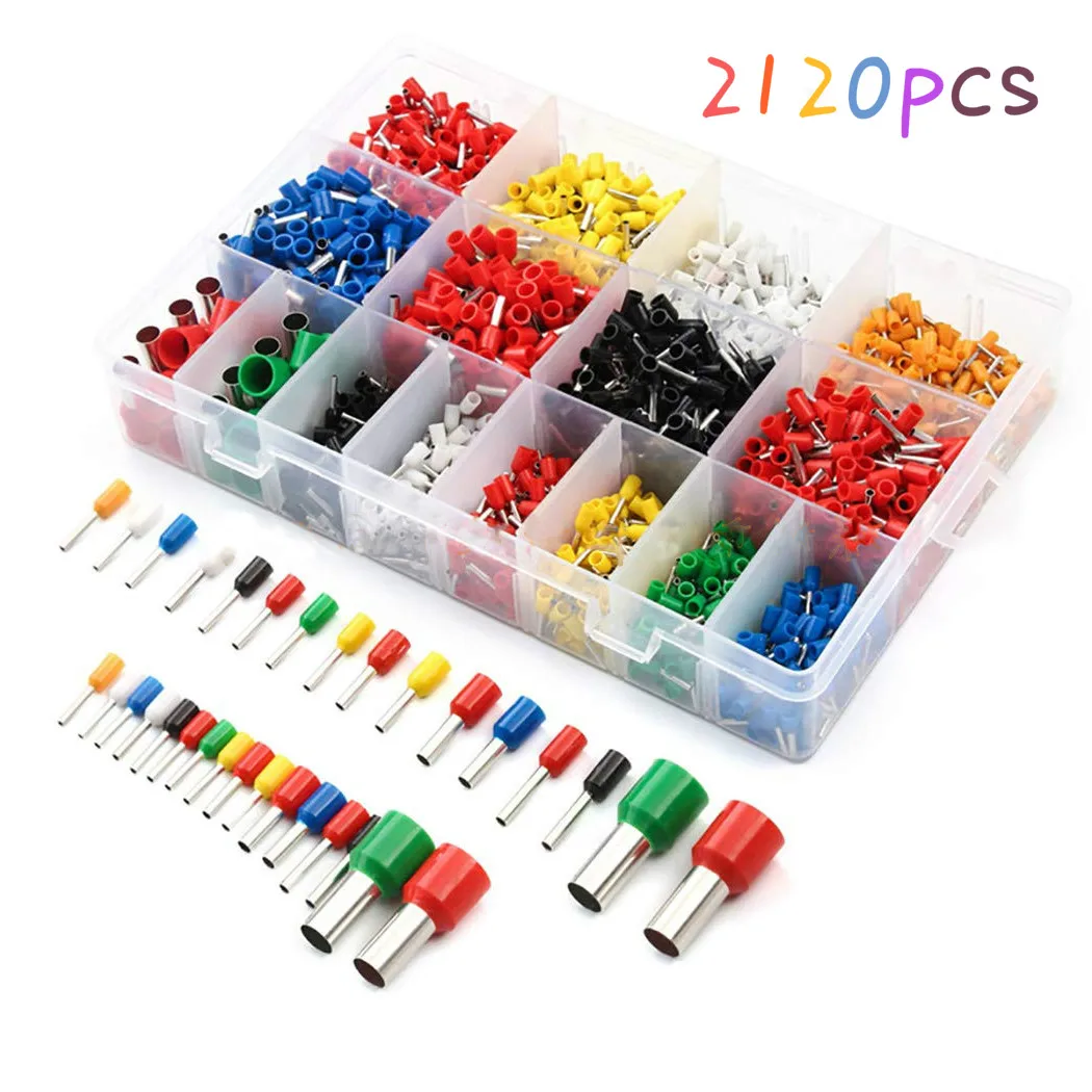 

Electric Wire Butt Connector End Terminals Cable Ferrules Assorted Kit,Insulated Ferrule Crimp Terminal Block Cord End Wire