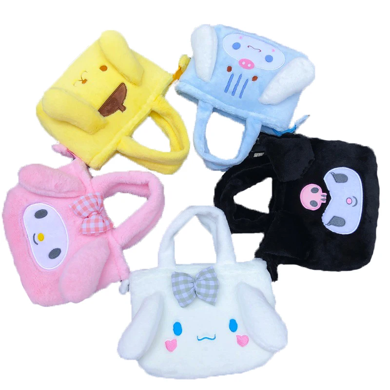 

Плюшевая Sanrio ручная сумка kawaii Kuromi японский jk Cinnamoroll satchel lolita Cinnamoroll детский подарок симпатичная любимая сумка для девочек