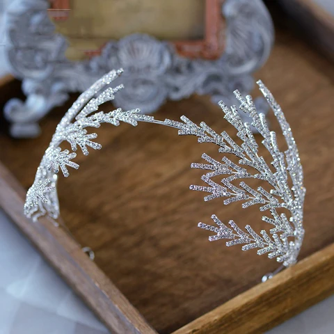NiuShuya Роскошный прозрачный кристалл ветка Свадьба ободок тиара Корона элегантный ободок для волос Принцесса аксессуары для волос