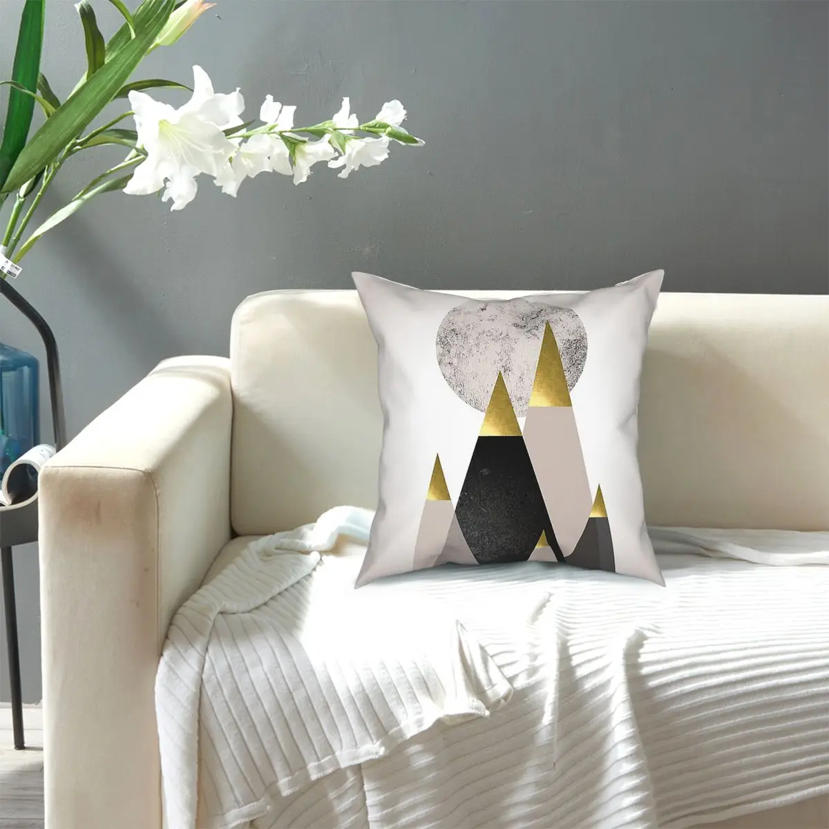 

Nordic Mountains Nordic Art Style Throw Pillow Cover Polyester Throw Pillow Pillowcase 40x40 Cushion Covers