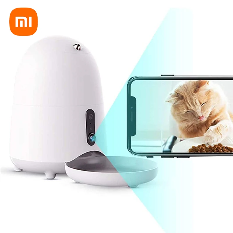 

Автоматический дозатор для питомцев Xiaomi, видеоустройство для кормления кошек и собак, устройство записи голоса, программируемый таймер, для смартфонов