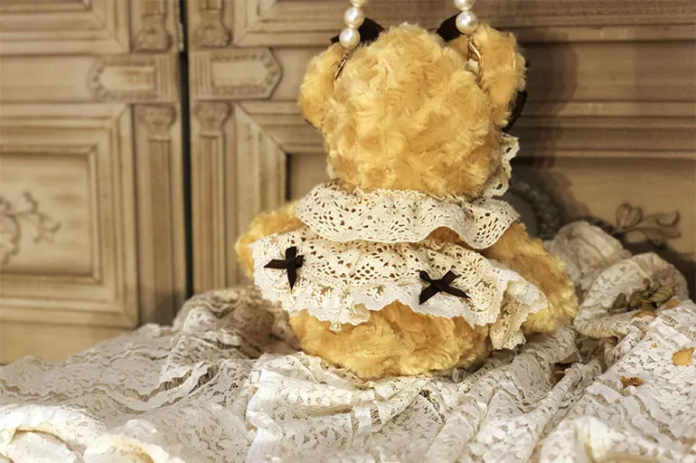 Симпатичная плюшевая подвесная сумка в стиле &quotЛолита&quot с бисквитным медведем