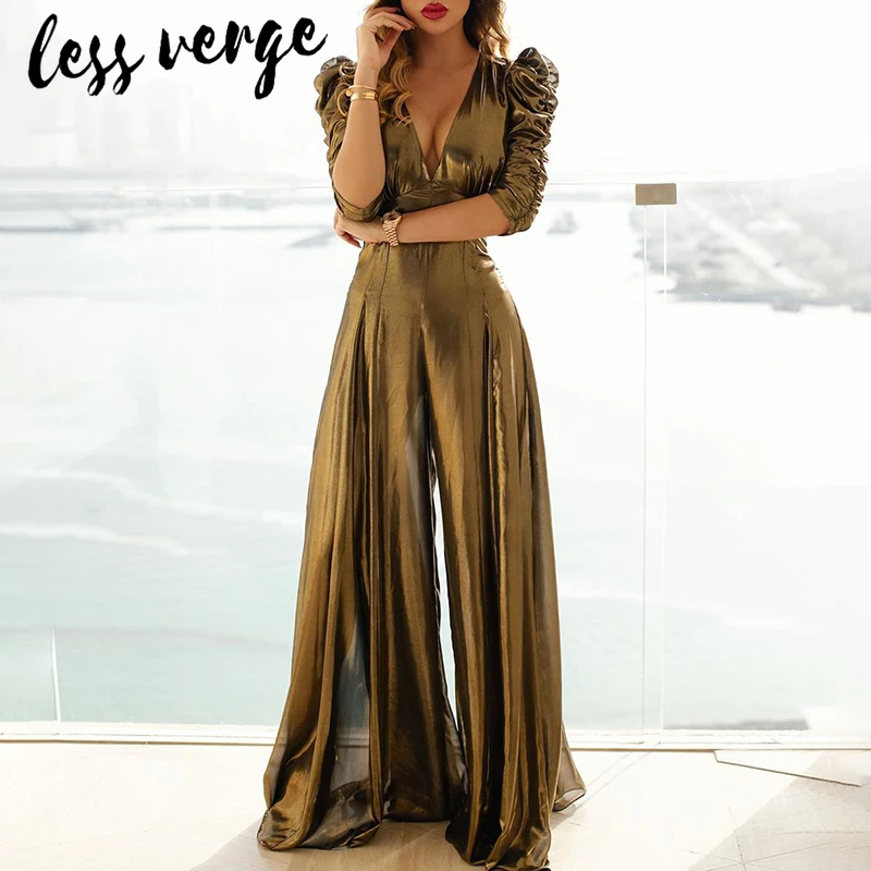 Lessverge пикантные v образным вырезом зимний комбинезон для женщин с пышными