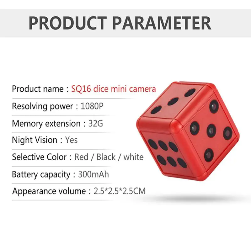 Мини-камера VAORLO SQ16 1080P HD видеокамера для наблюдения экшн-камера ночного видения |