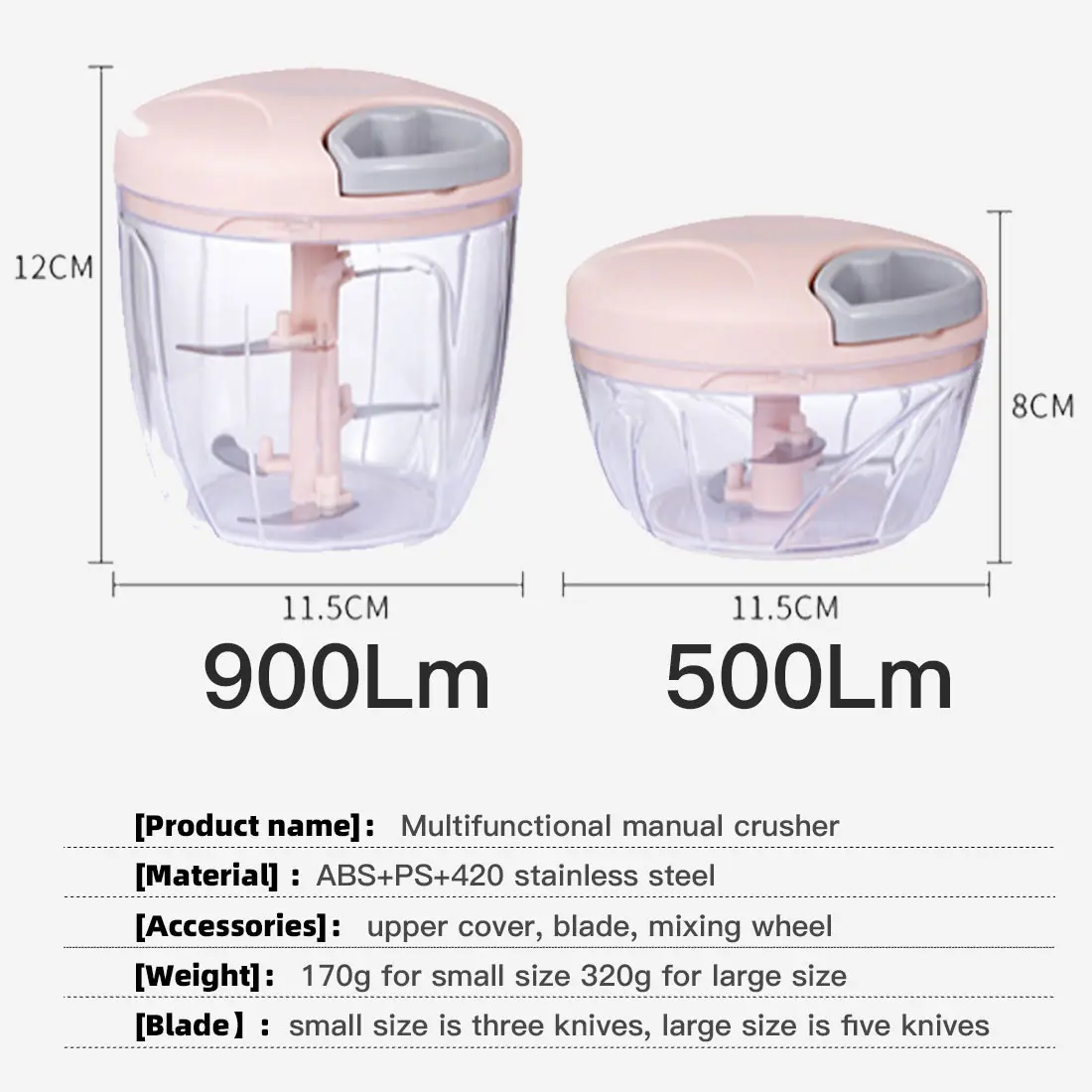 

Multifunctional high-quality environmentally fast vegetable and fruit manual chopper meat grinder garlic shredder