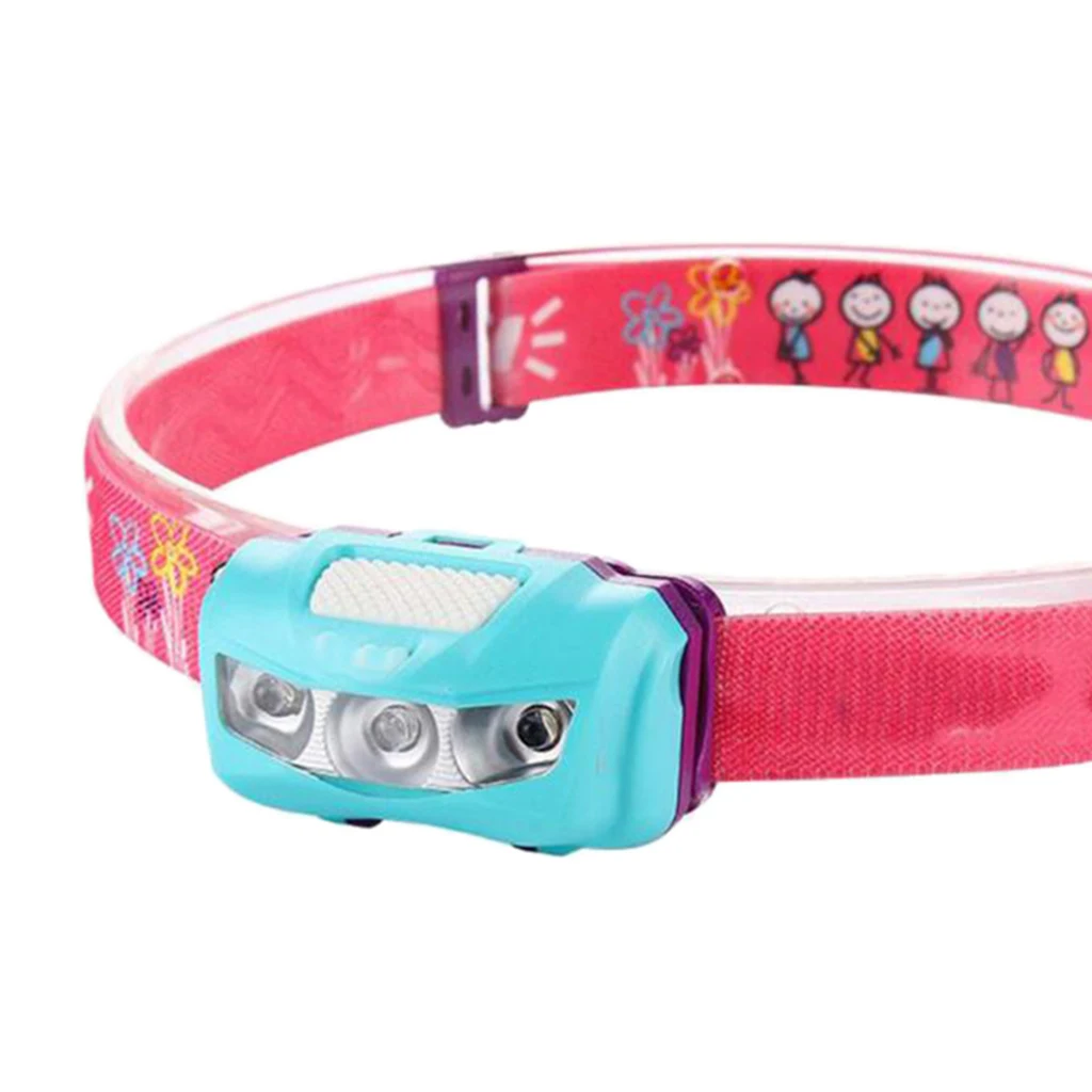 

Cute Girl Kid's Waterproof 2 Mode Adjustable LED Headlamp Running Headlight