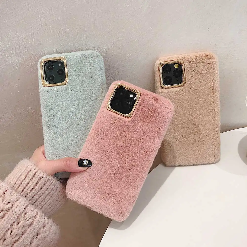 Подарки для девочек для iphone 11 Pro Max, удобный и теплый пушистый чехол для телефона для iphone XS MAX XR 6 6S 7 8 Plus 8 plus, мягкий чехол для телефона