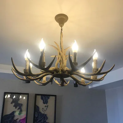 Страны Европы лампы в форме свечи рога люстра потолочные светильники Светильник