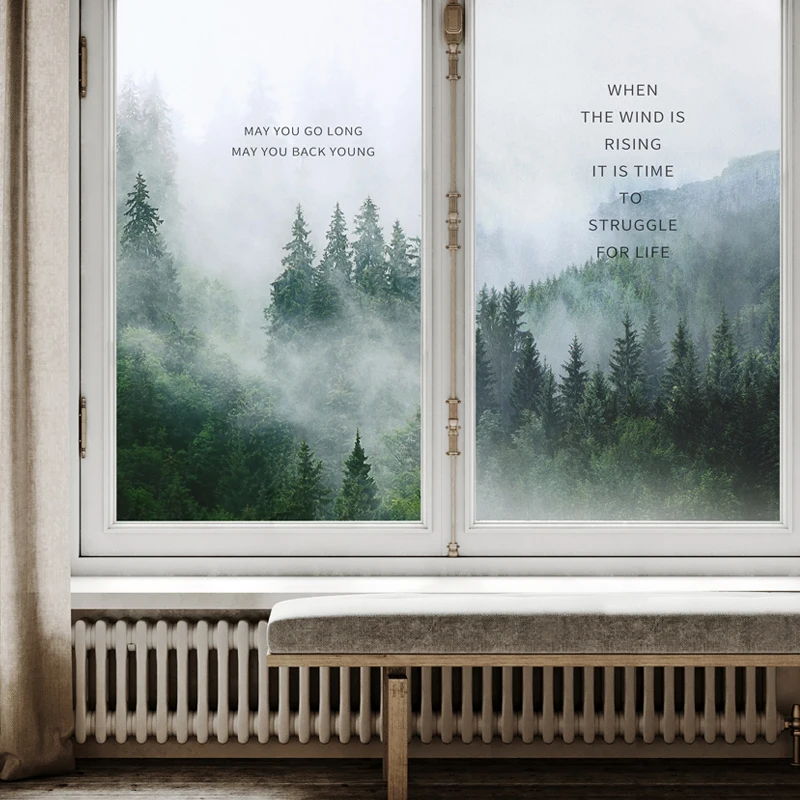 Статическая клейкая виниловая матовая Тонировочная пленка для дверей окон