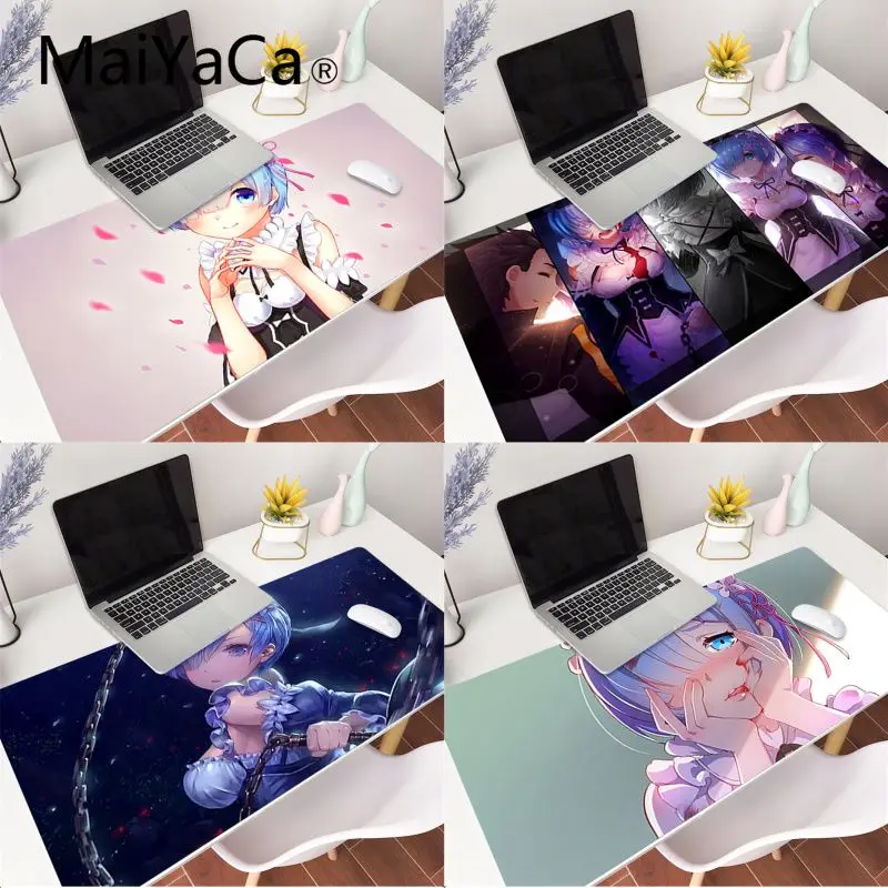 

Коврик для мыши MaiYaCa Re ZERO, резиновый коврик для игровой мыши xl, xxl, 800x300 мм, для Lol World of warcraft