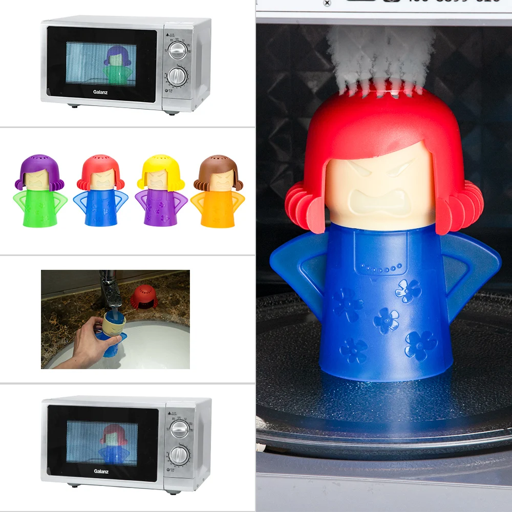 

Angry Mom Microwave Cleaner Oven Steam Cleaner Easily Cleans Microwave Appliances for The Kitchen Refrigerator Cleaning Tools