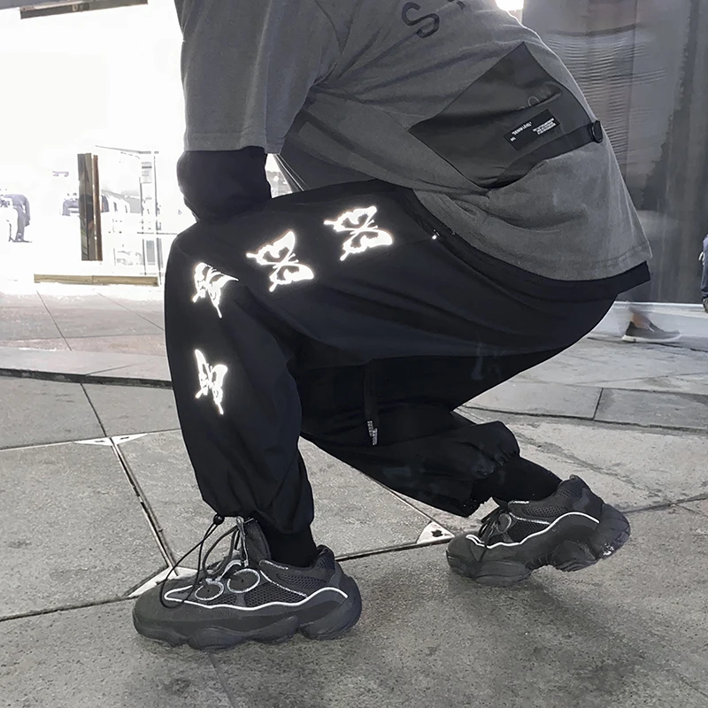 

Cargo Pants Streetwear Hip hop Men Loose Joggers Sweatpants Plus size Track Pants Pocket Elastic Waist Ankle Length Trousers