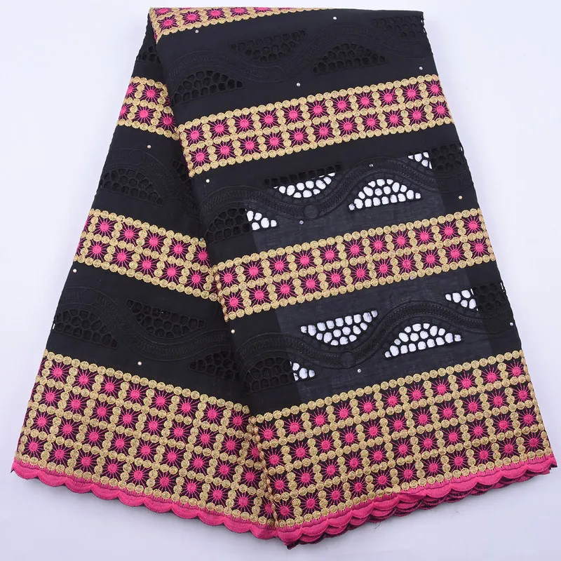 

Kalume African 100% Cotton Lace Fabric Nigerian Dress Pure Cotton Lace Fabric With Stones For People Sewing Cotton Laces 2088