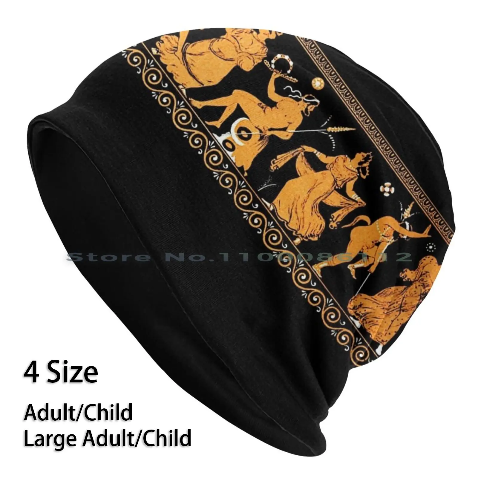 

Bacchanalia Greek Vase Attic Red Figure Beanies Knit Hat Bacchanalia Vase Attic Red Figure Pottery Bacchus Wine Greek God Satyr