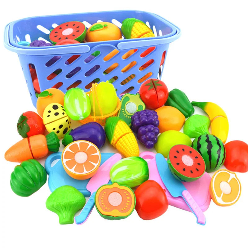 Cutting Fruits Vegetables Kids Kitchen Toys Children Play Ho