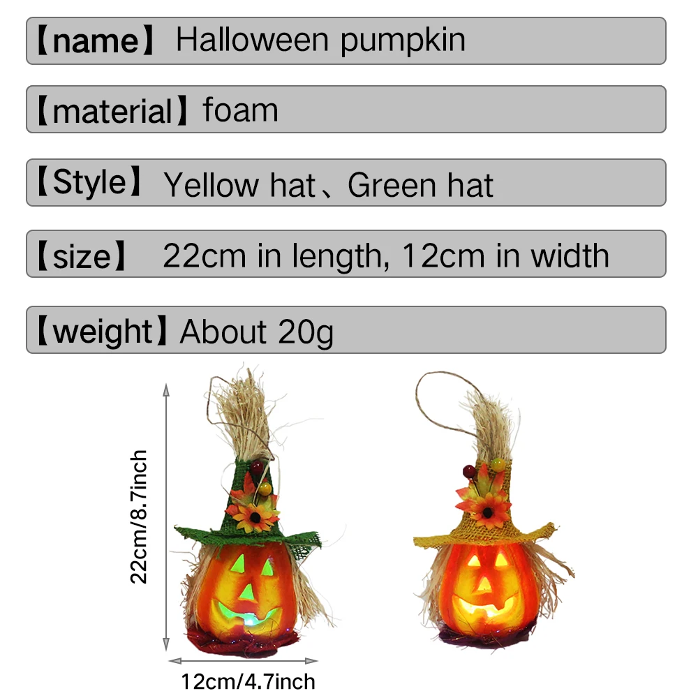 2020 Halloween Vintage Pumpkin Light Lamp Party Hanging Decor LED Lantern Easter Supplies Hollow Night Lights | Дом и сад