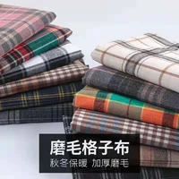 british style autumn and winter cotton fabric for cotton coat loose coat sewing quilting plaid fabrics thick clothing cloth